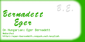 bernadett eger business card